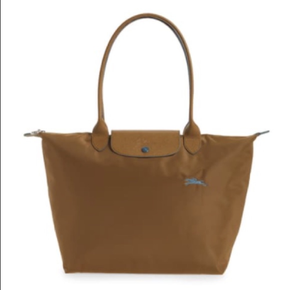 New Longchamp Large Le Pliage Club Tote in Khaki.